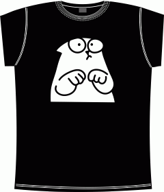 Прикольные футболки: simons cat 2 black